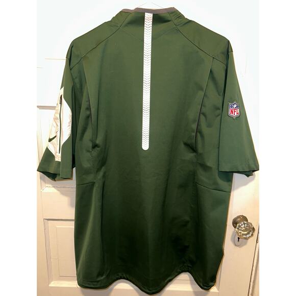 Nike NFL Team Apparel Mens Pullover Jacket Sz Large New York Jets 1/4 Zip - Picture 5 of 12
